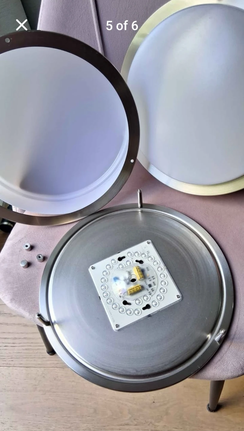 Ceiling Lights x2 LED bright 12" flush mount 7cm thickness - photo 4