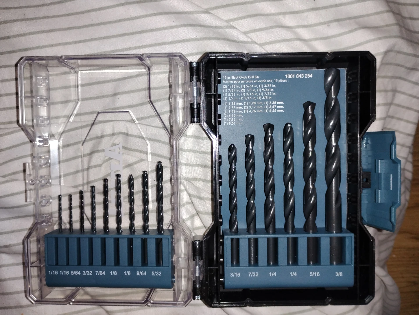 Anvil 15 pc Black Oxide Drill Bit Set