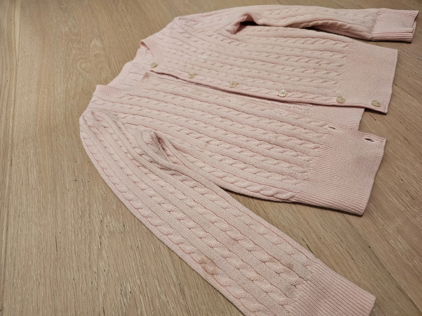 Kids Ralph Lauren Pink Cable Knit Cardigan 6y