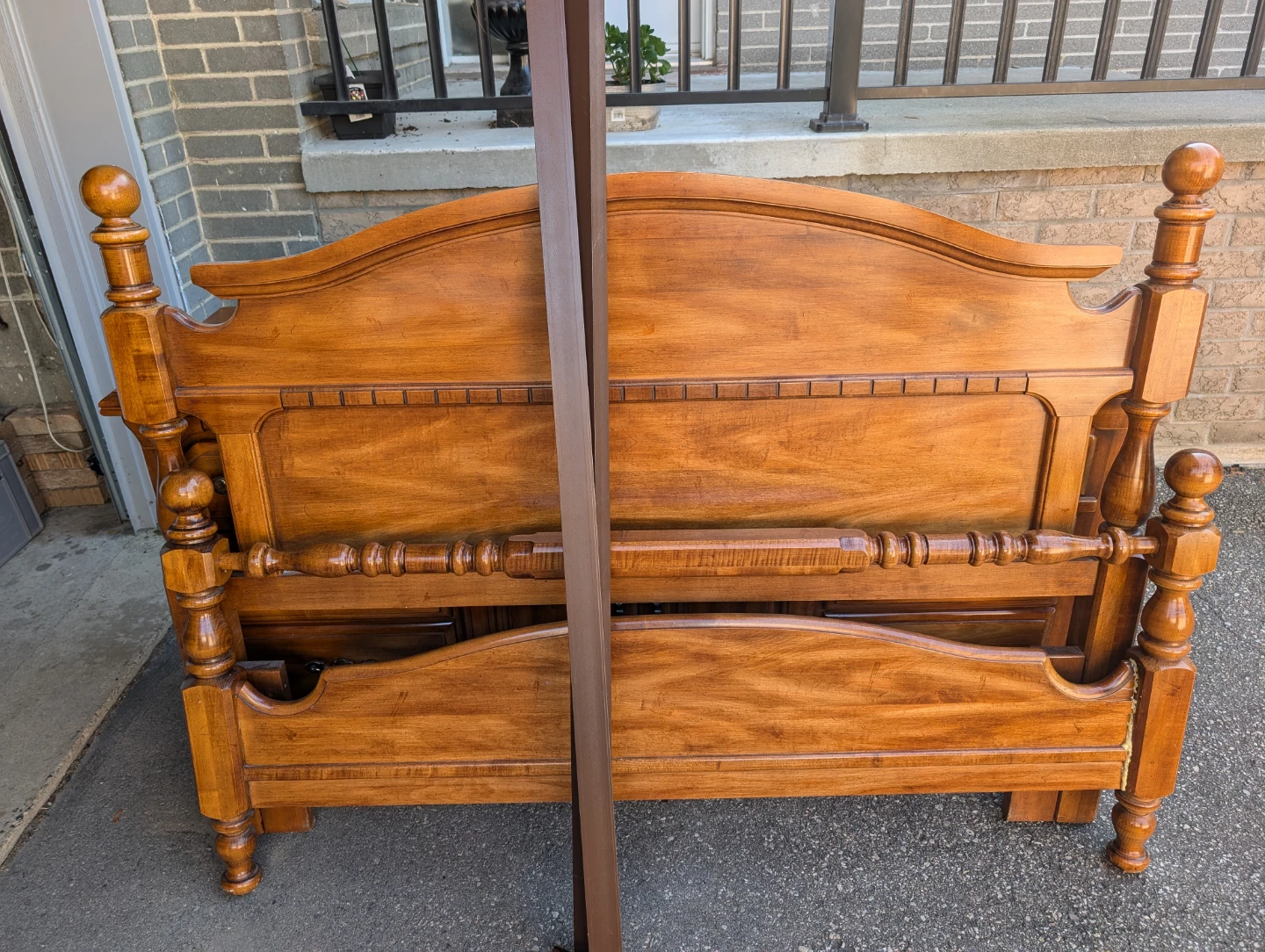 Wooden Bed Frame and Dresser Set - photo 2