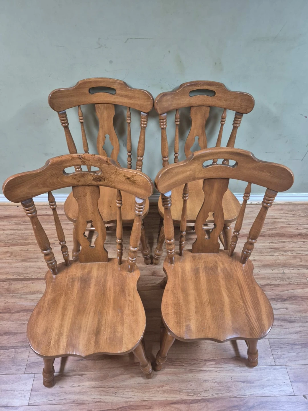Set of 4 Solid Wood Dining Chairs - photo 3