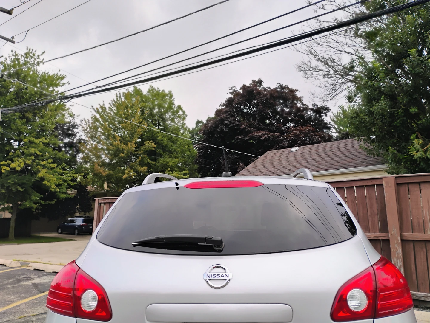 Silver Nissan Rogue SUV