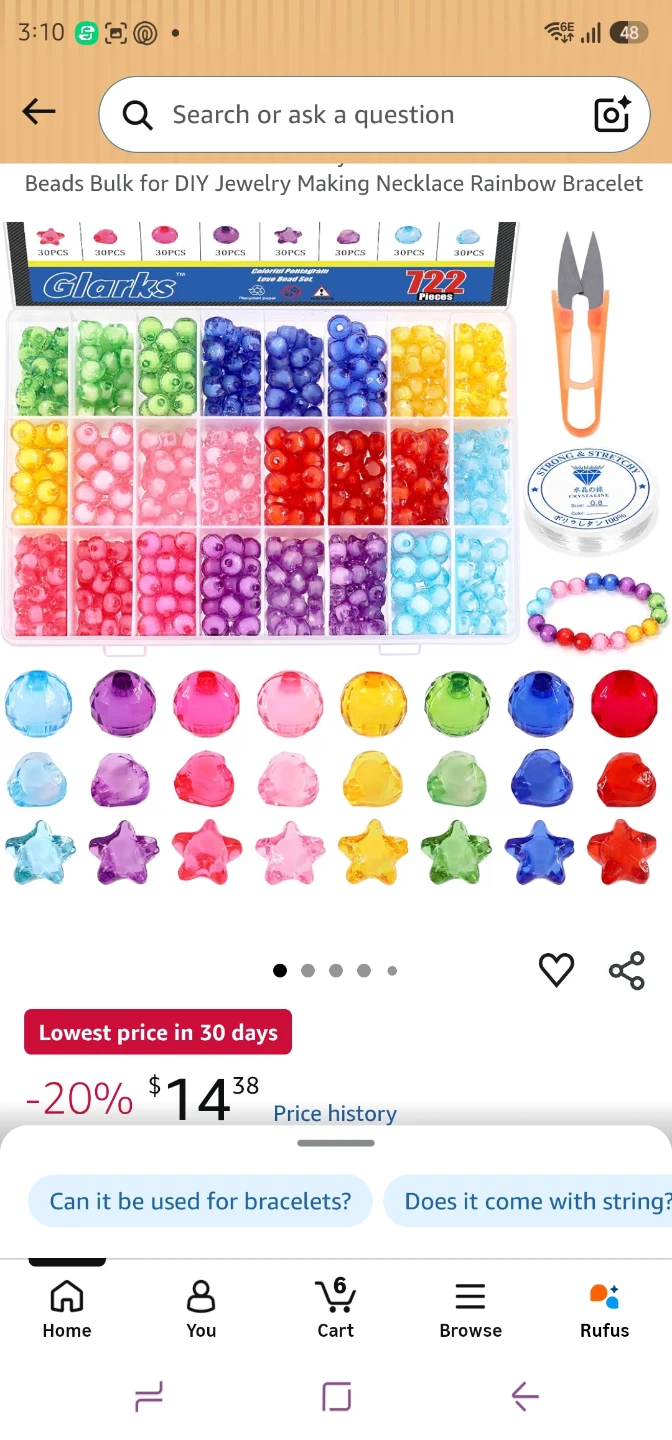 DIY Jewelry Making Beads Kit - Rainbow Necklace Bracelet