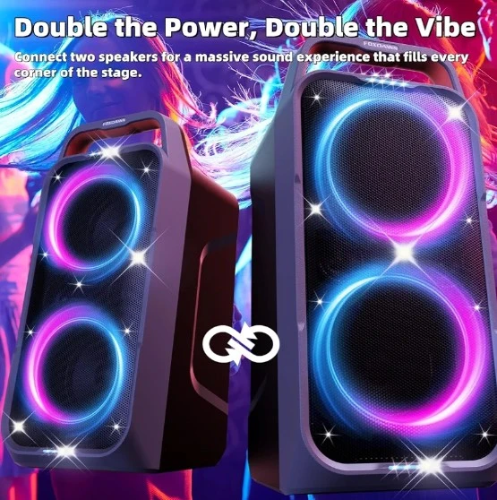 FOXDAWN Portable Bluetooth Speaker with Lights - photo 4