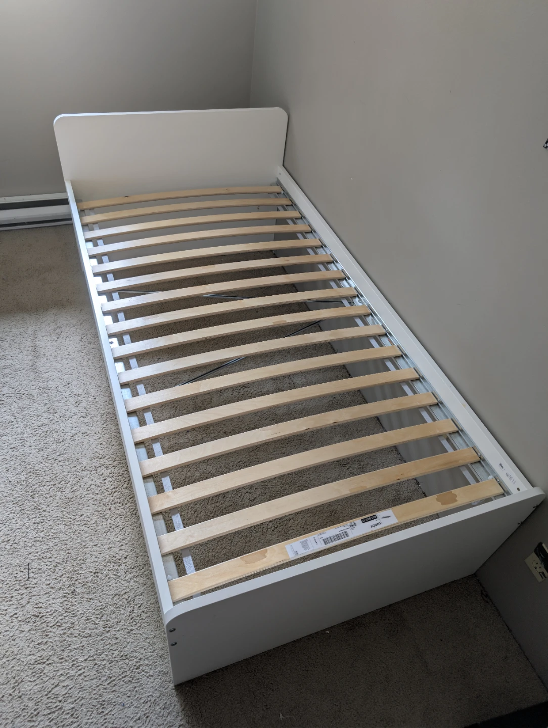 IKEA White Single Bed Frame (No Mattress)