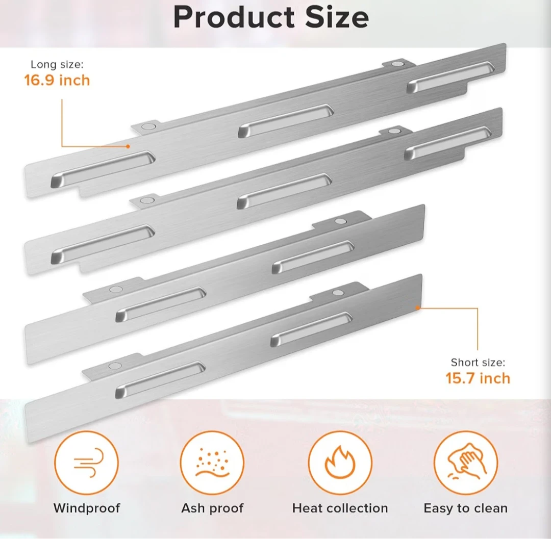 4 Pack Griddle Wind Baffle Set