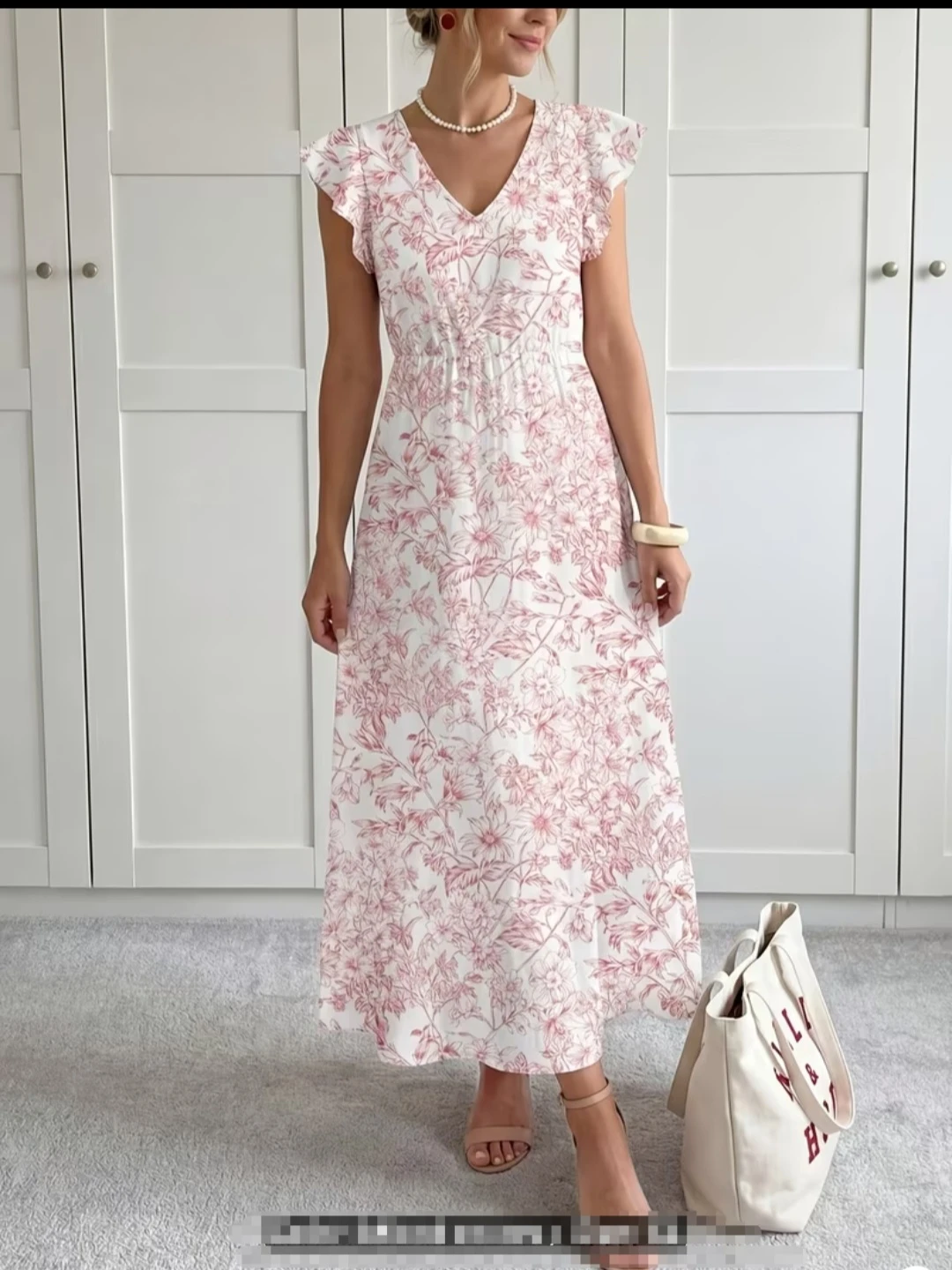 Women's Floral Midi Dress XL