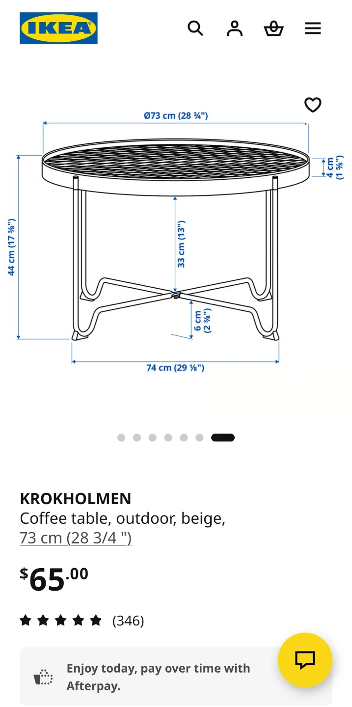 IKEA KROKHOLMEN Coffee Table - Beige - photo 4