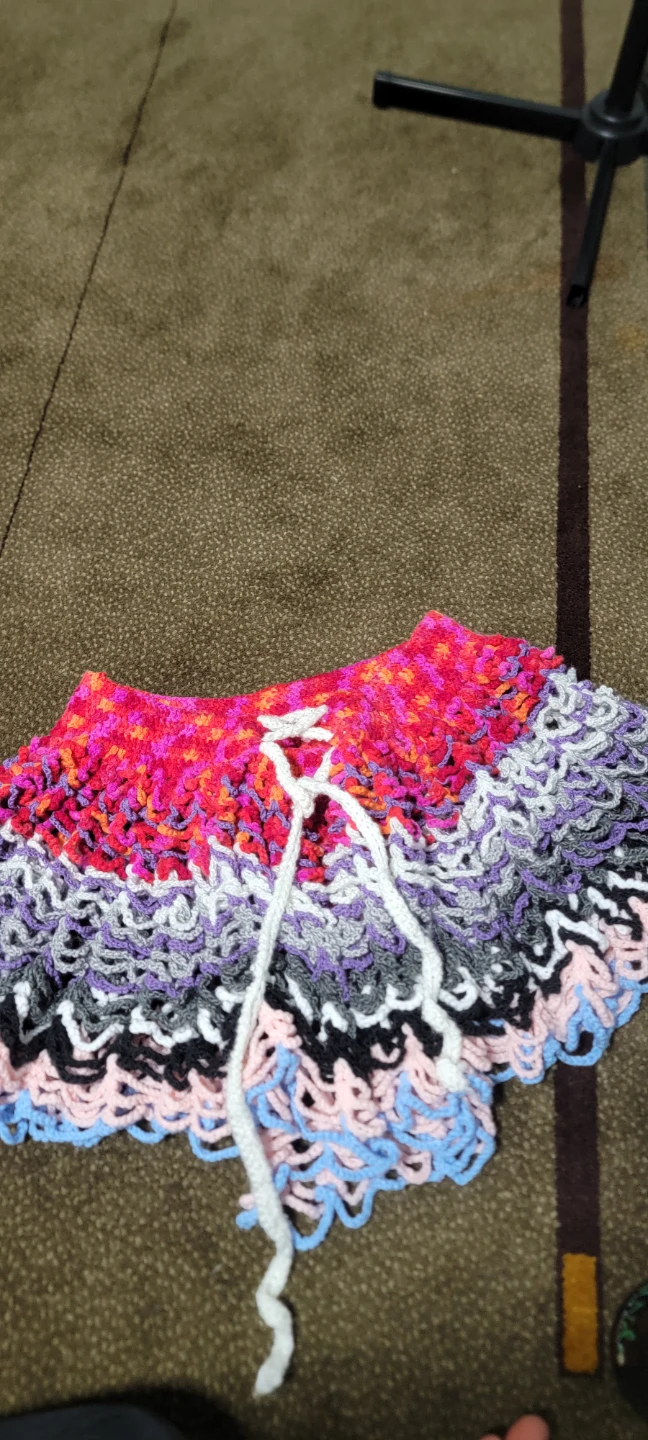 Crocheted Skirt with Colorful Pattern - photo 2