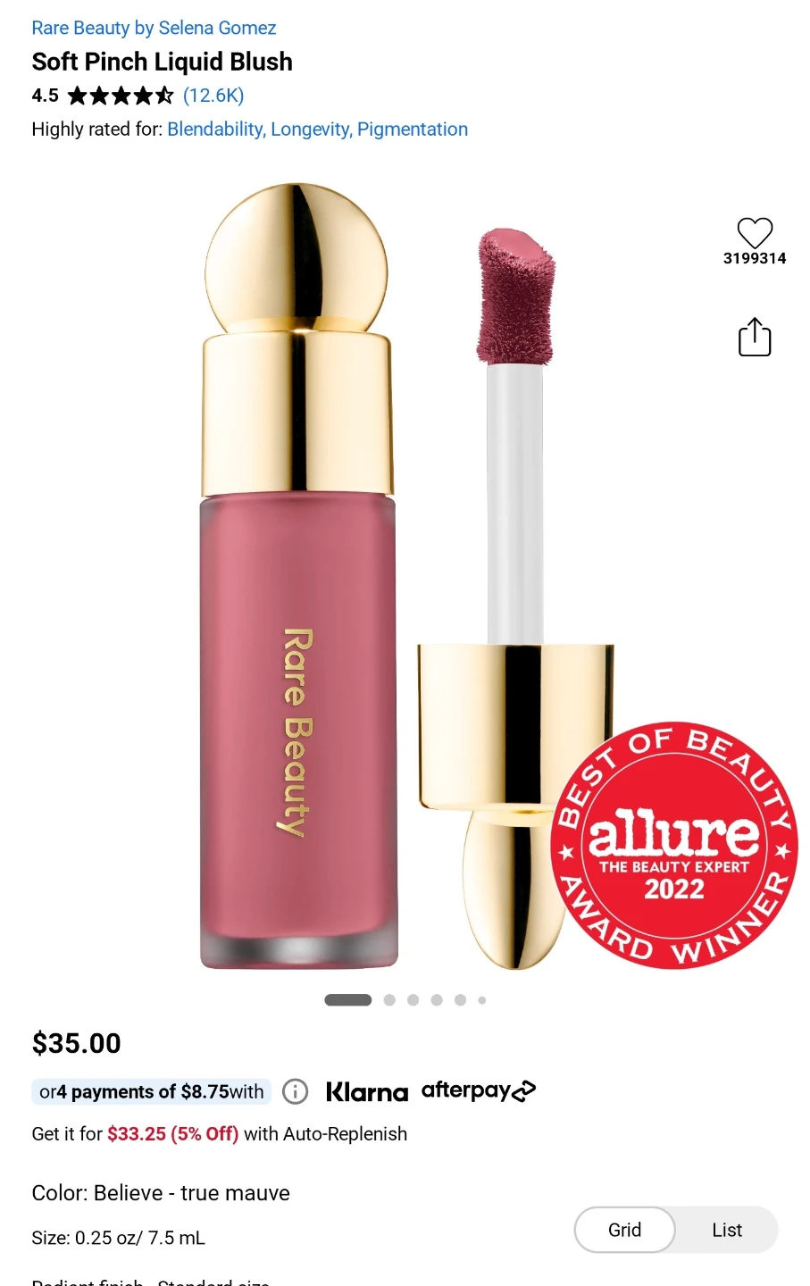 Rare Beauty by Selena Gomez,  Soft Pinch Liquid Blush - Believe - photo 2