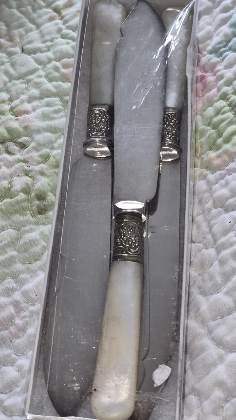 Set of 4 Vintage Butter Knives with Mother of Pearl Handles - photo 2