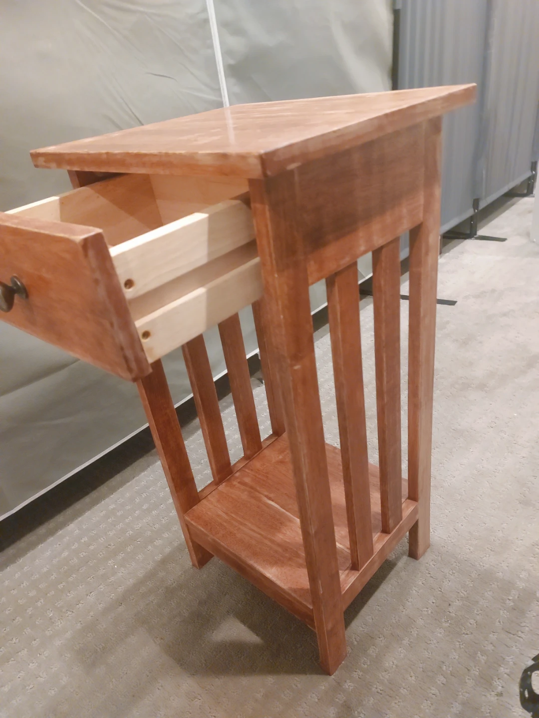 Wooden End Table with Drawer - photo 3