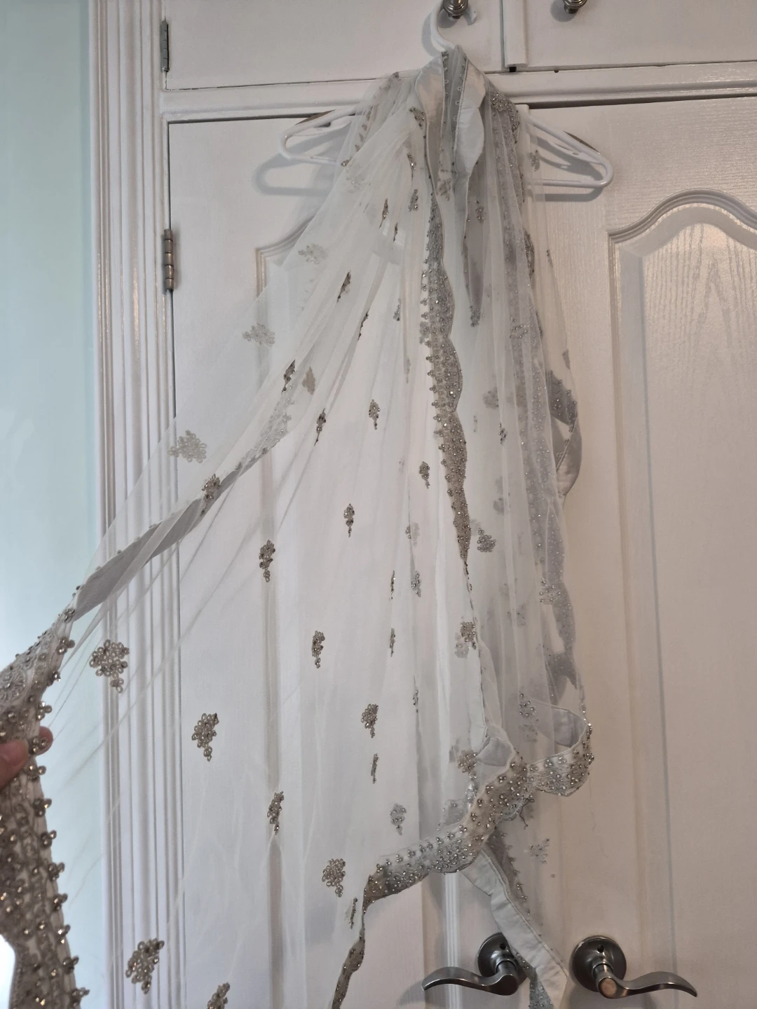 Bridal Lehenga Gown Silver - Nucreation - photo 5