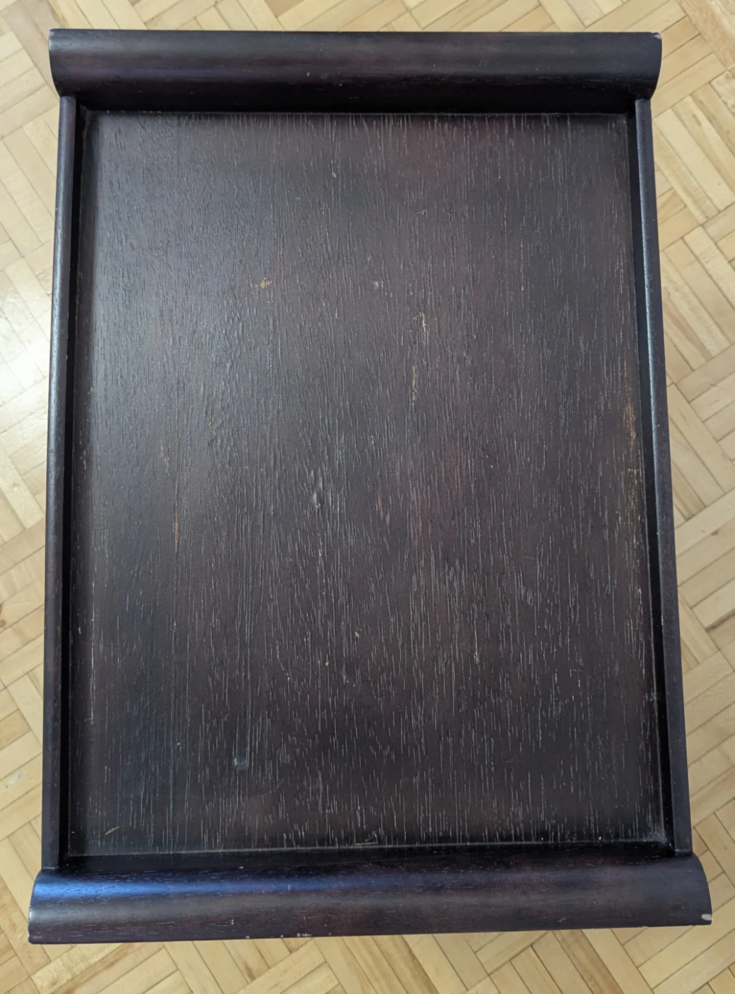 Vintage Bamboo Wood Tray Table With Stand Portable Folding TV - photo 3
