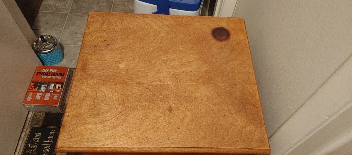 Wooden Bedside Table with Drawer - photo 2