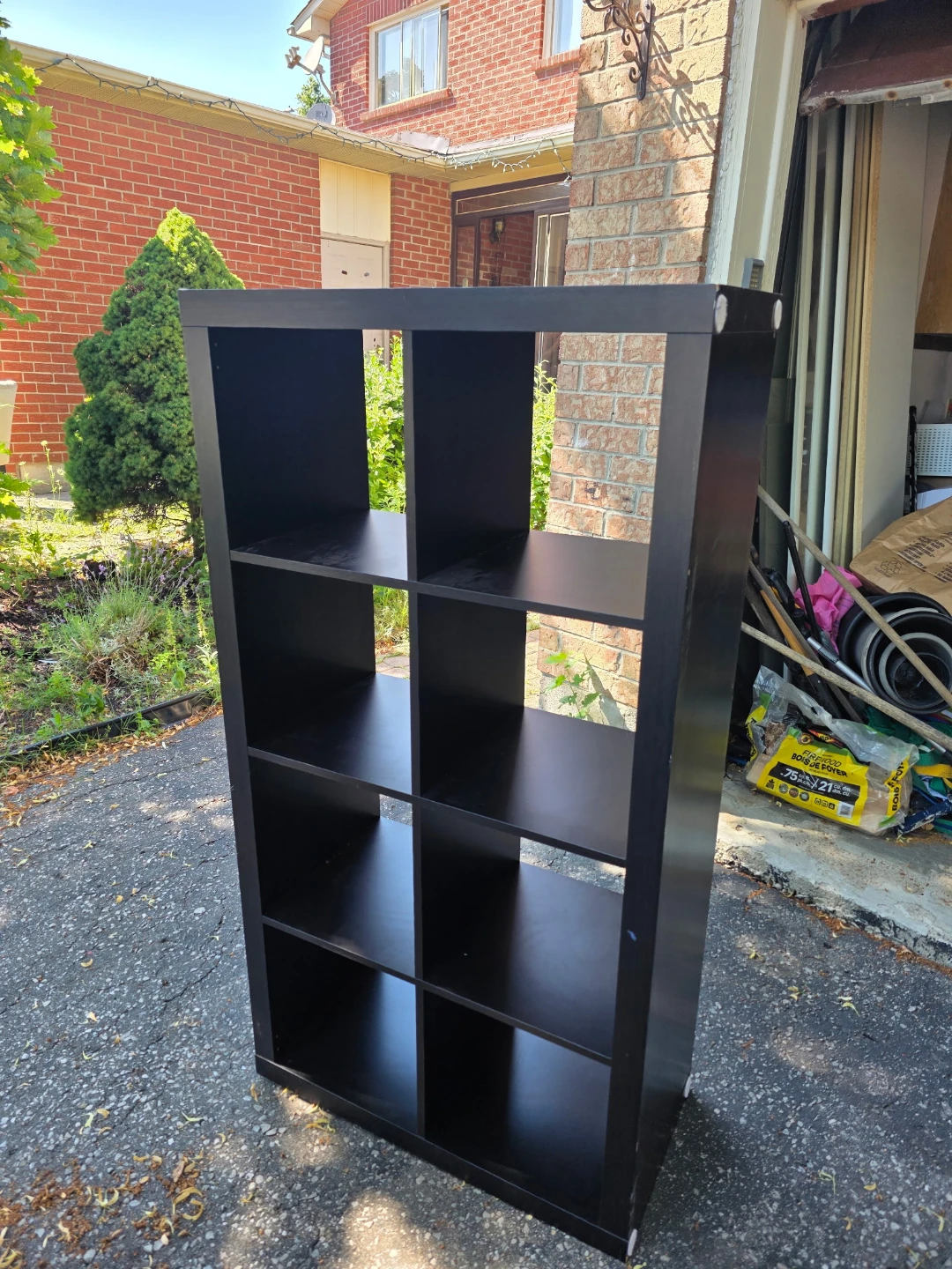 Black 8-Cube Storage Shelf - photo 3