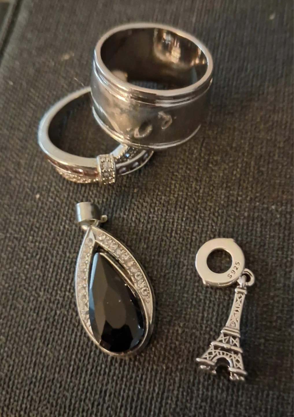 Assorted Silver-tone Charms and Rings - photo 5