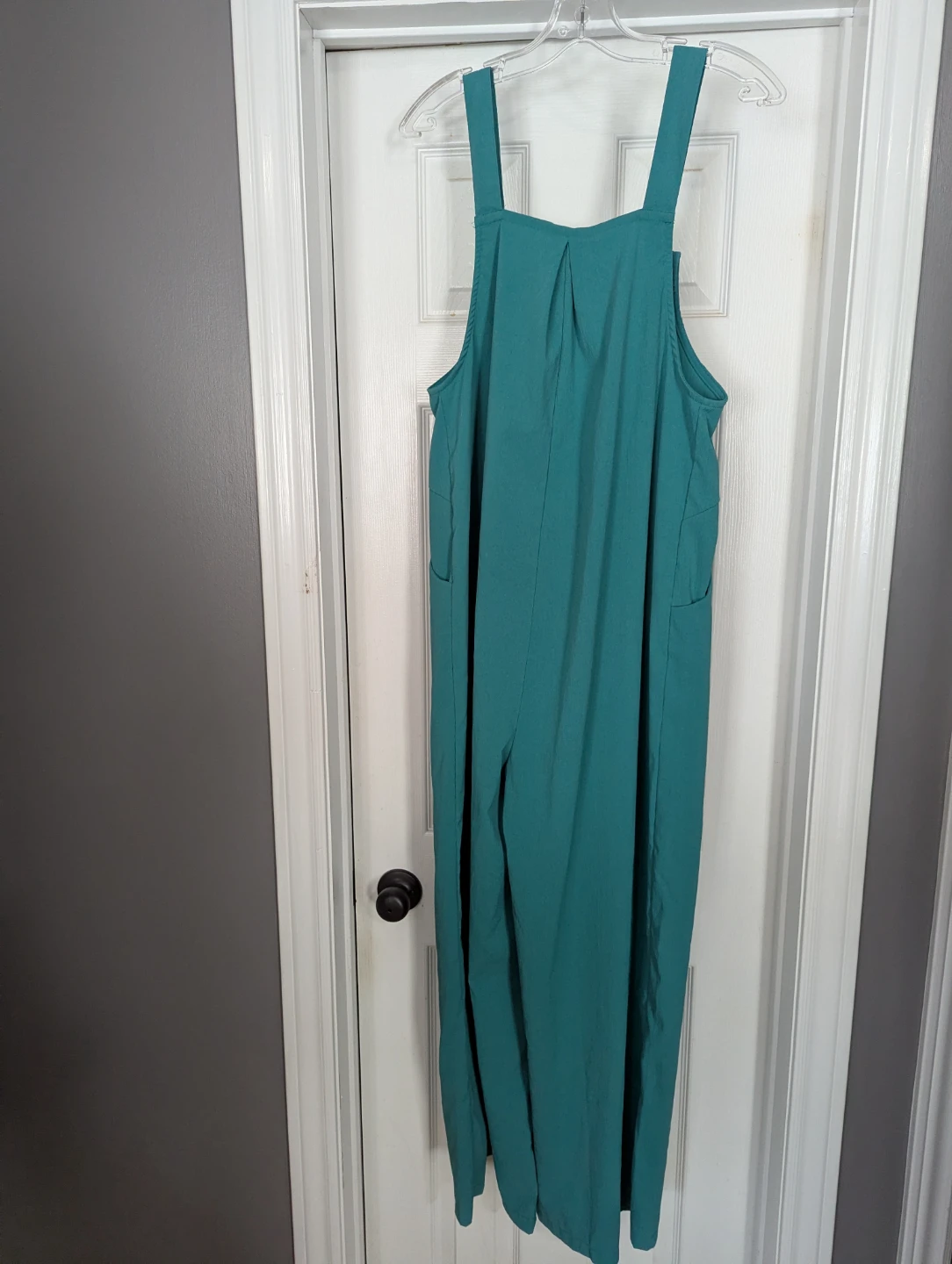 Teal Jumpsuit with Buttons