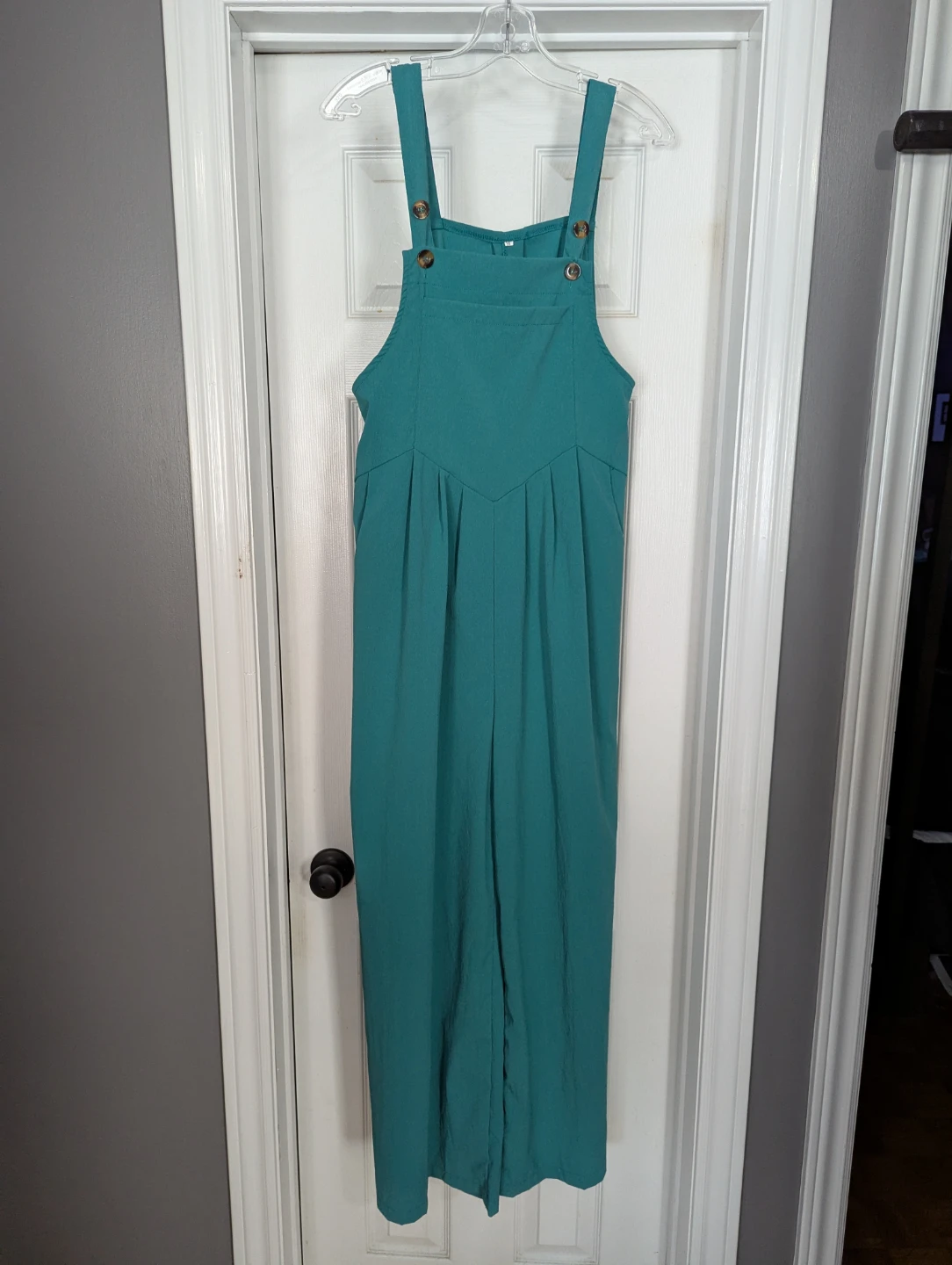 Teal Jumpsuit with Buttons - photo 3