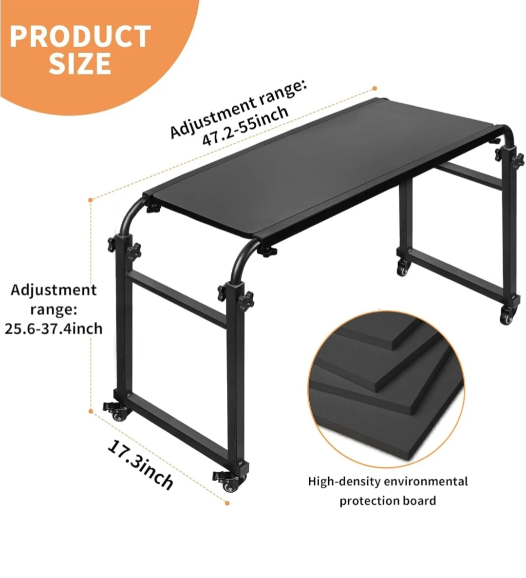 Adjustable Overbed Desk + Ergonomic Office Chair - photo 5