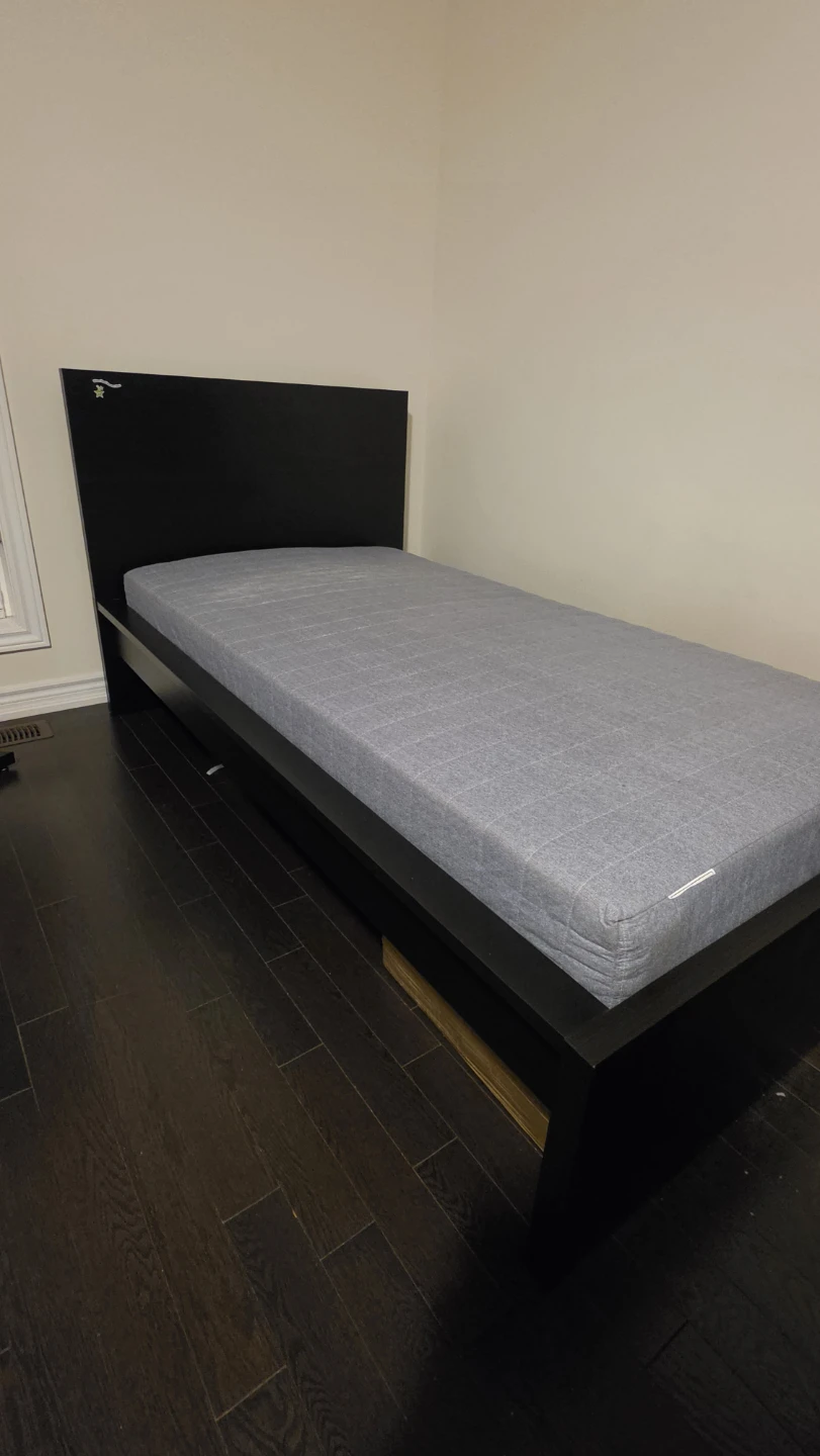 IKEA Bed Frame with Headboard & Mattress - photo 3