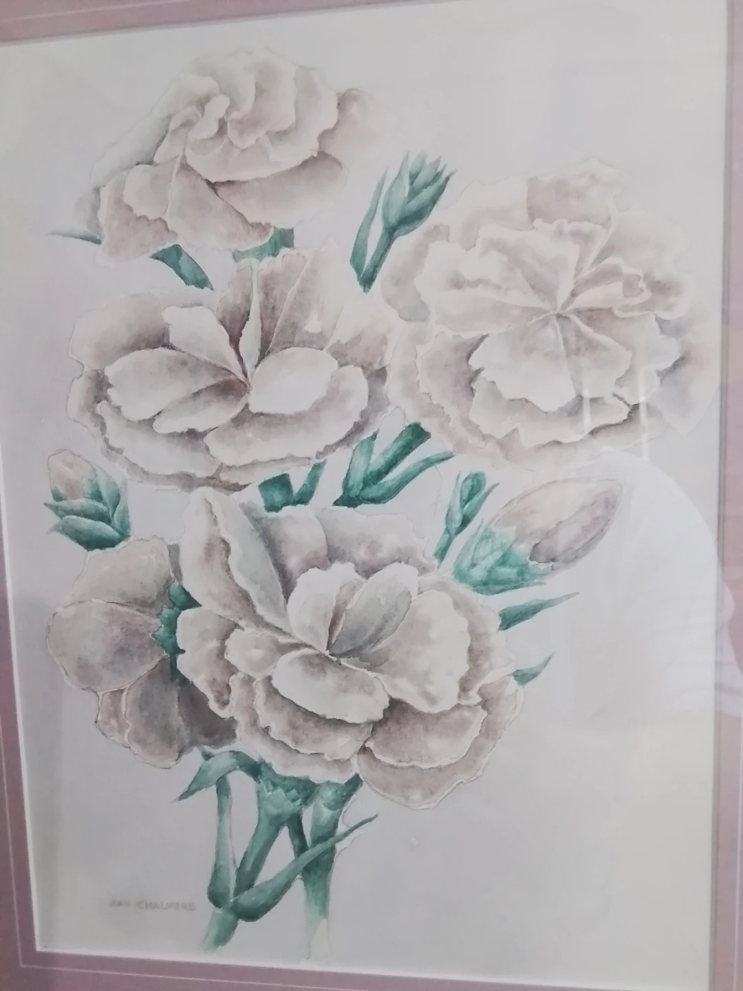 "Dusty Pinks" by Famous Canadian Artist & Patron Joan Chalmers - photo 2