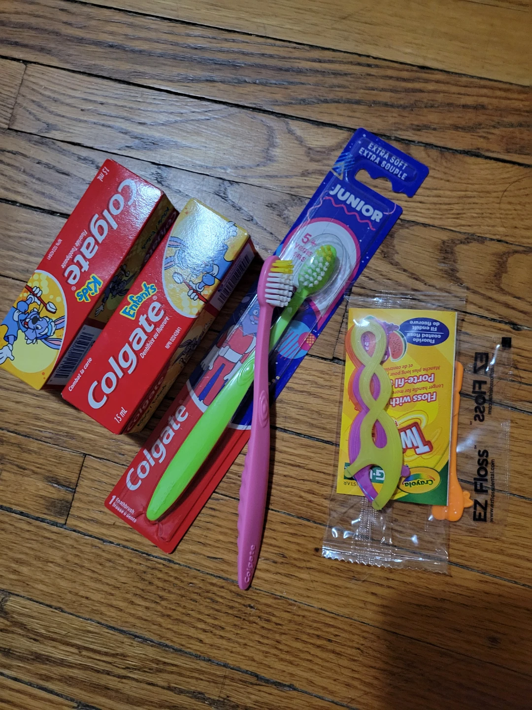 Kids toothbrush and toothpaste lot