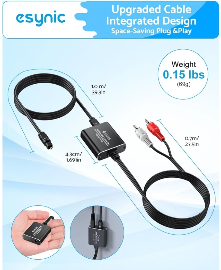 Esynic eARC/ARC to 3.5mm Audio Converter - photo 4