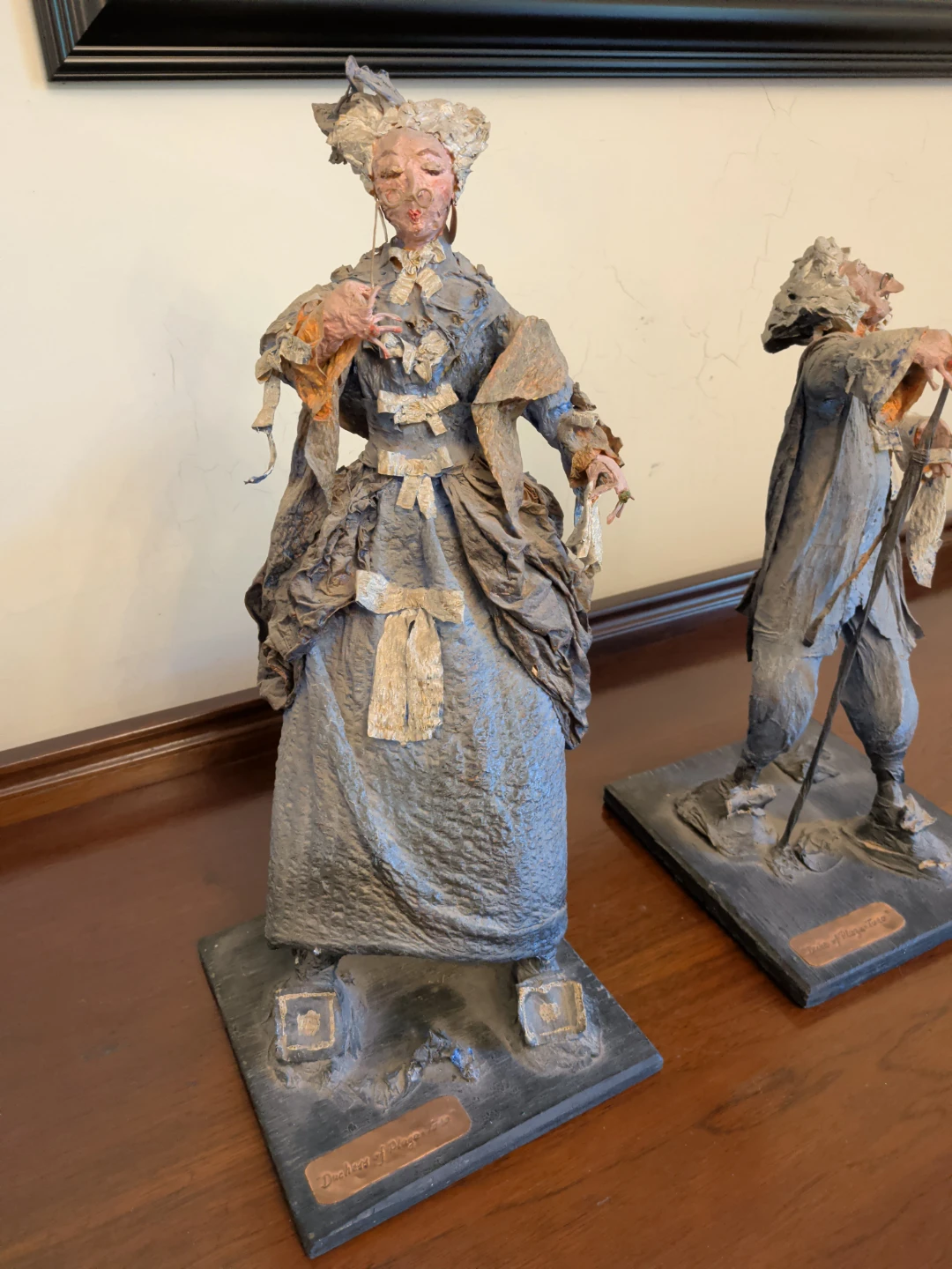 Handmade Paper Mache Duchess and Duke of Plaza-Toto Figurines