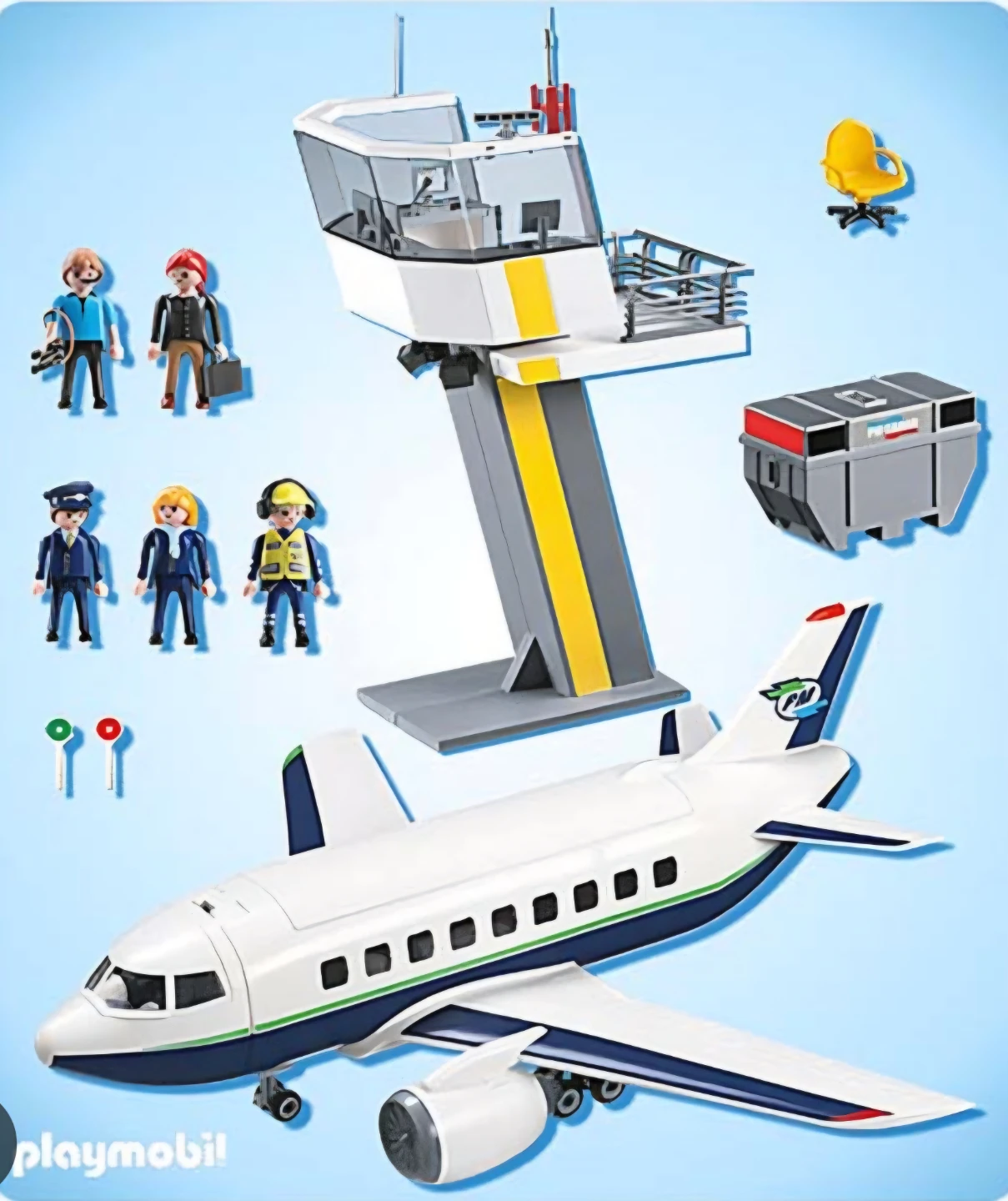 Playmobil City Action Airplane & Control Tower Playset 5261