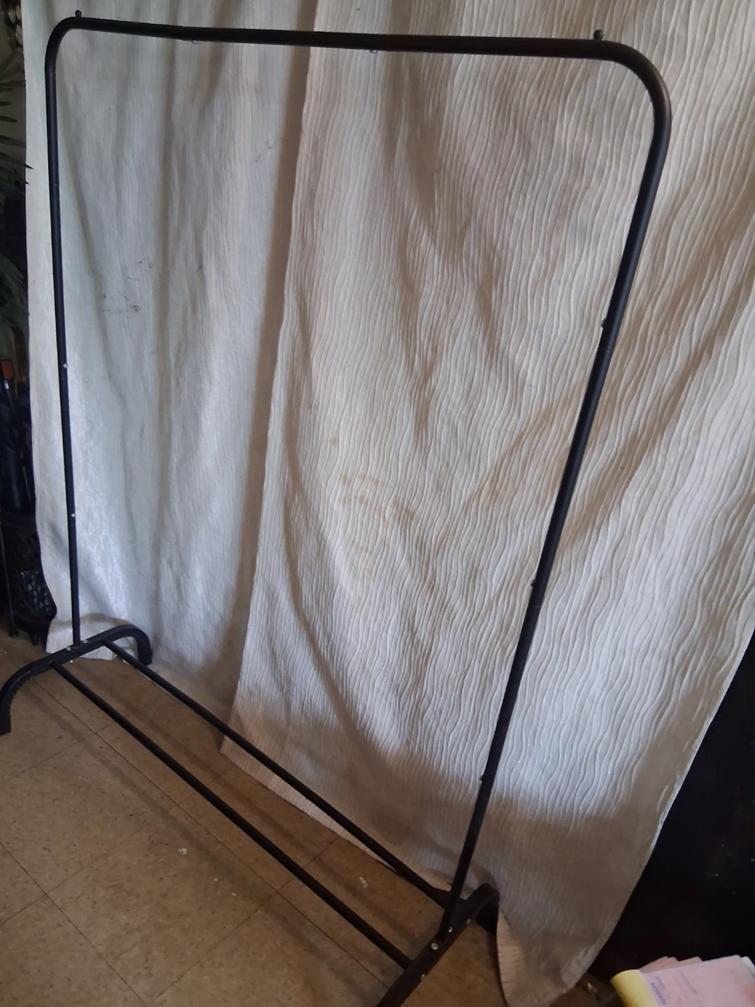 Black Metal Garment Rack with Shelf