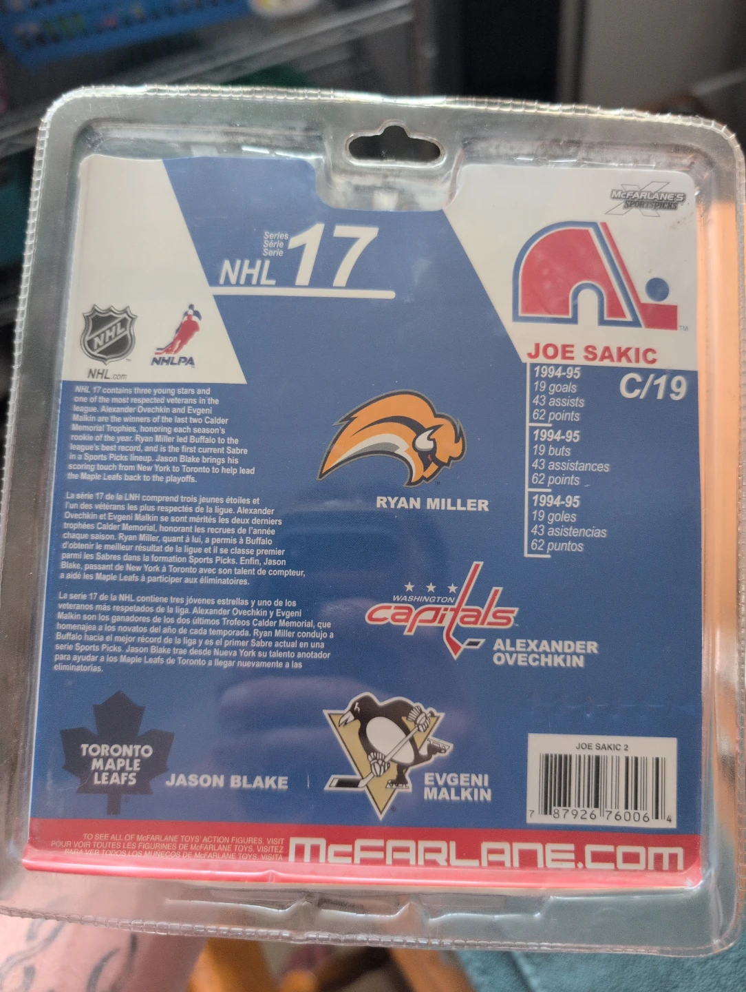 Joe Sakic action figure - photo 2