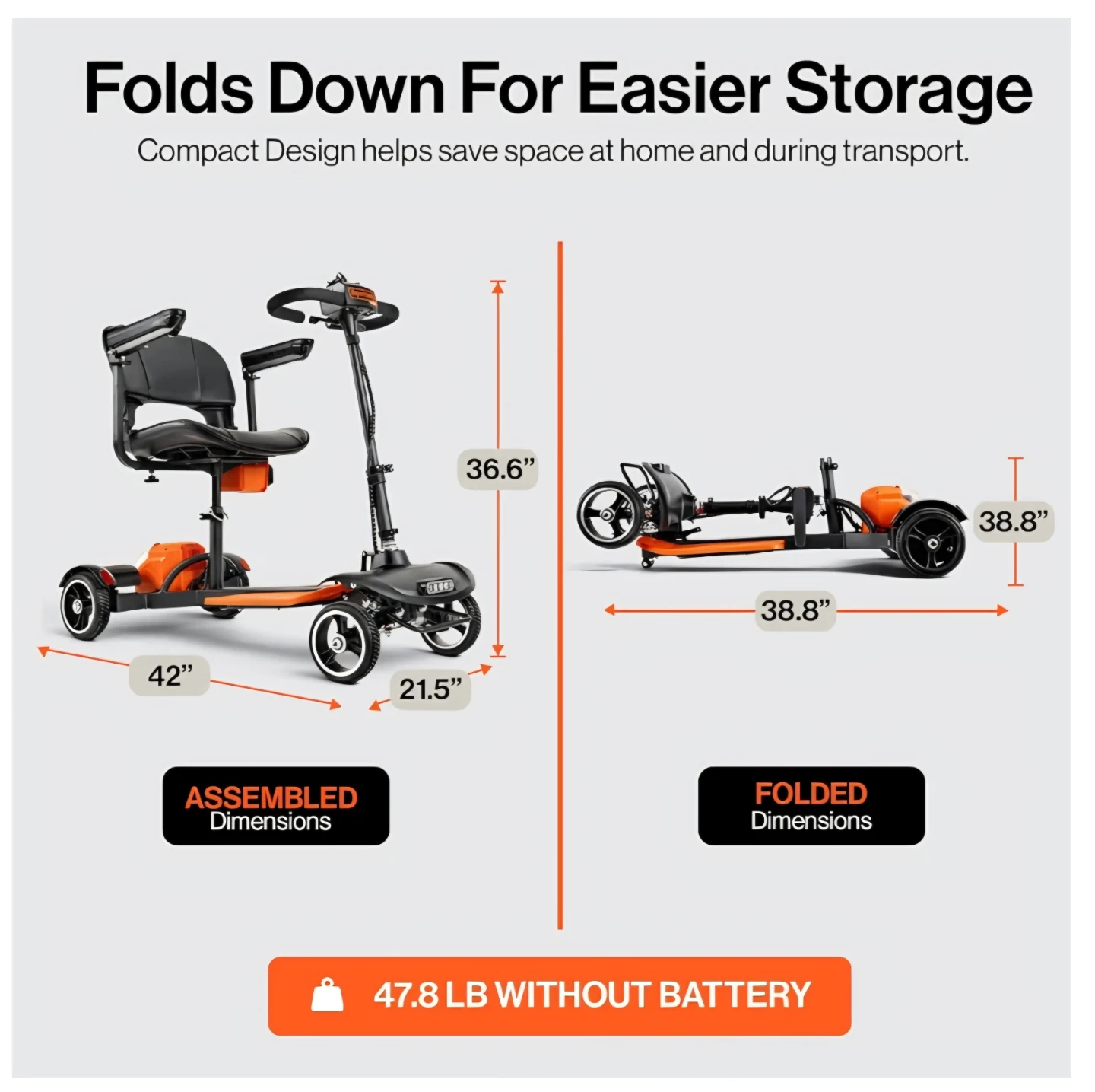SuperHandy 4-Wheel Mobility Scooter - photo 5