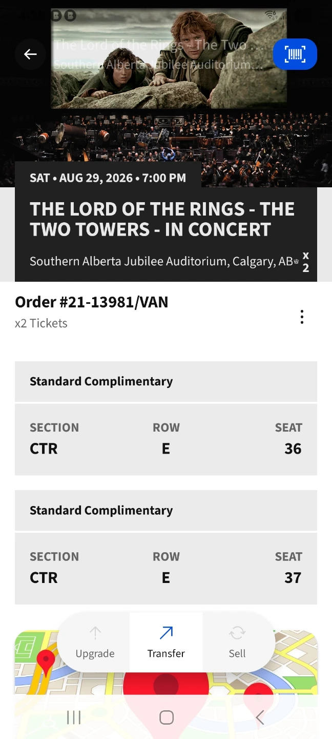 The Lord of the Rings: The Two Towers - In Concert Tickets (2) - photo 2