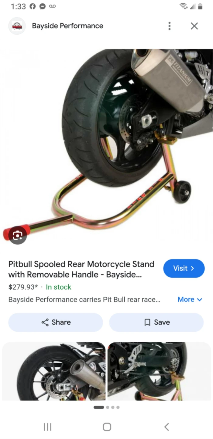 Pitbull Spooled Rear Motorcycle Stand with Removable Handle - photo 4