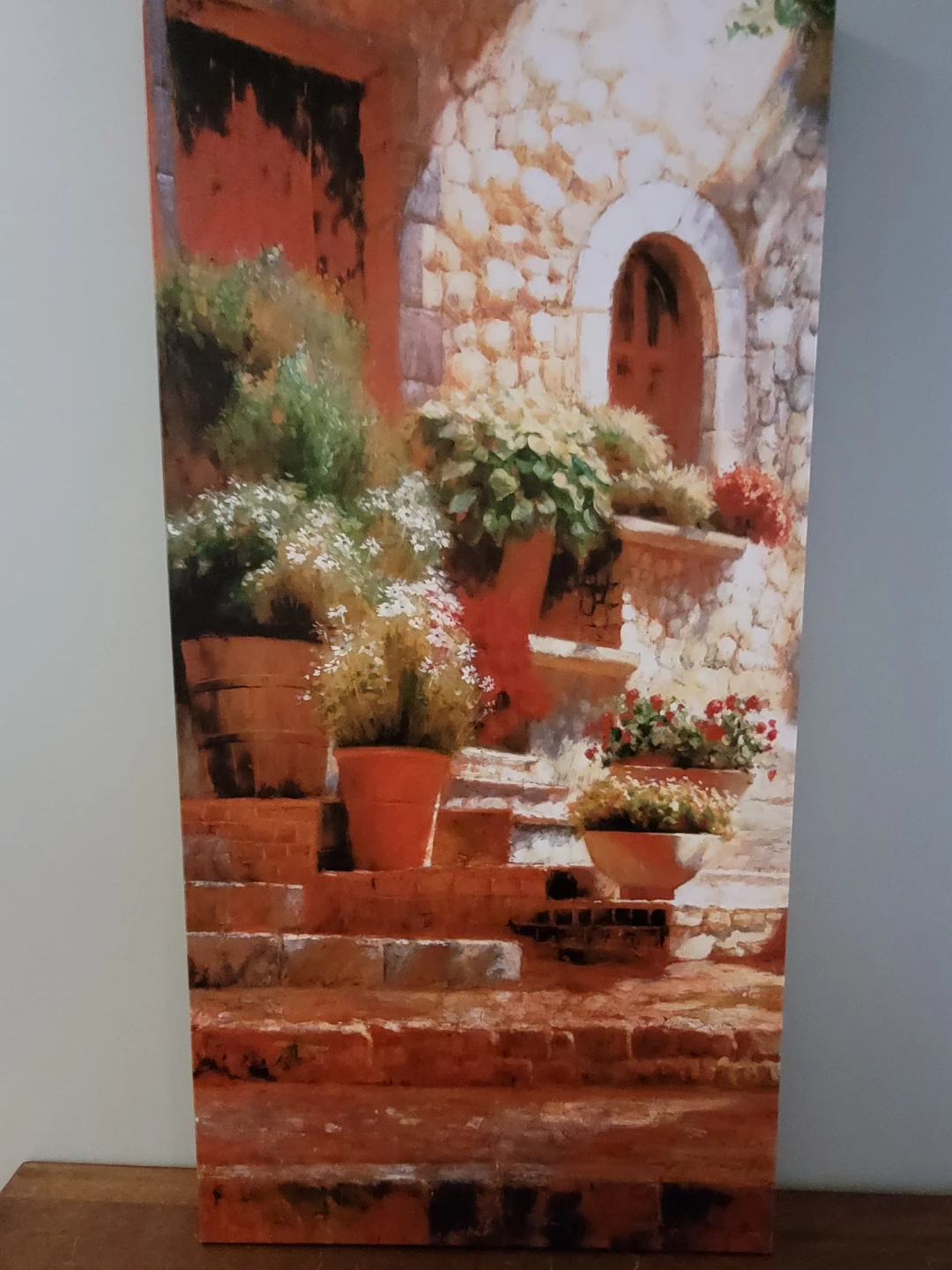 Wall Art Print - Mediterranean Courtyard Scene