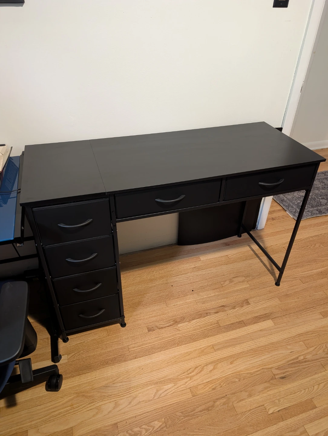 Black 6-Drawer Computer Desk - photo 3