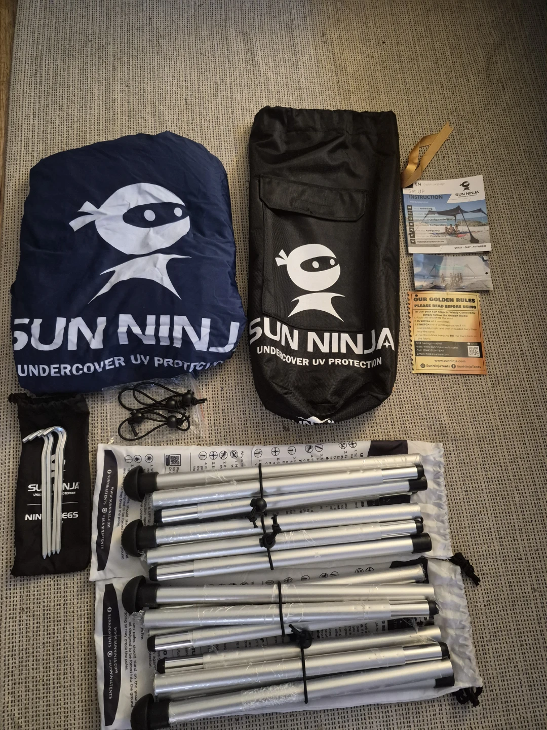 Sun Ninja Undercover 7x7ft Beach Tent Poles - photo 2