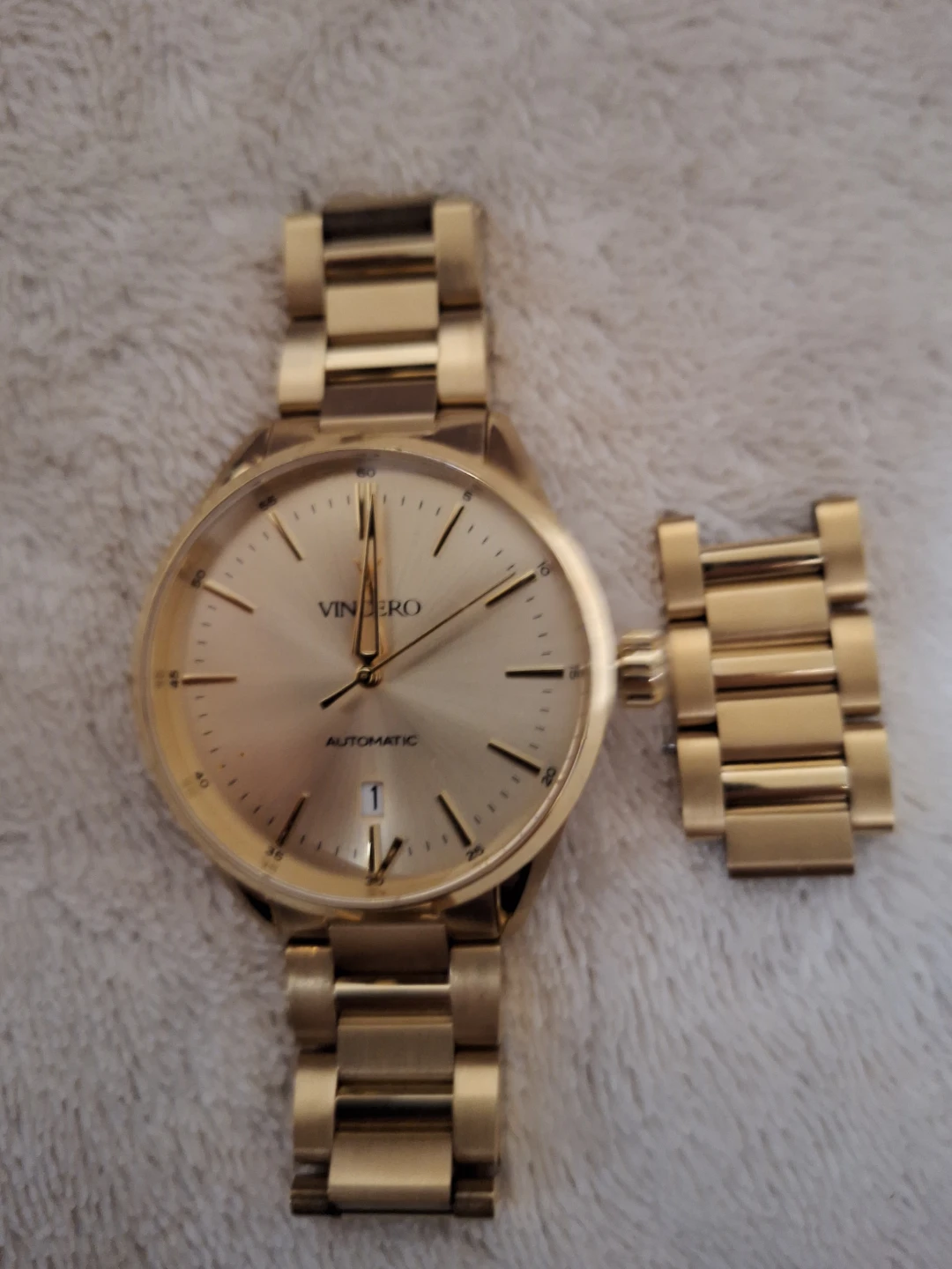 Mens Vincero gold automatic watch - photo 3