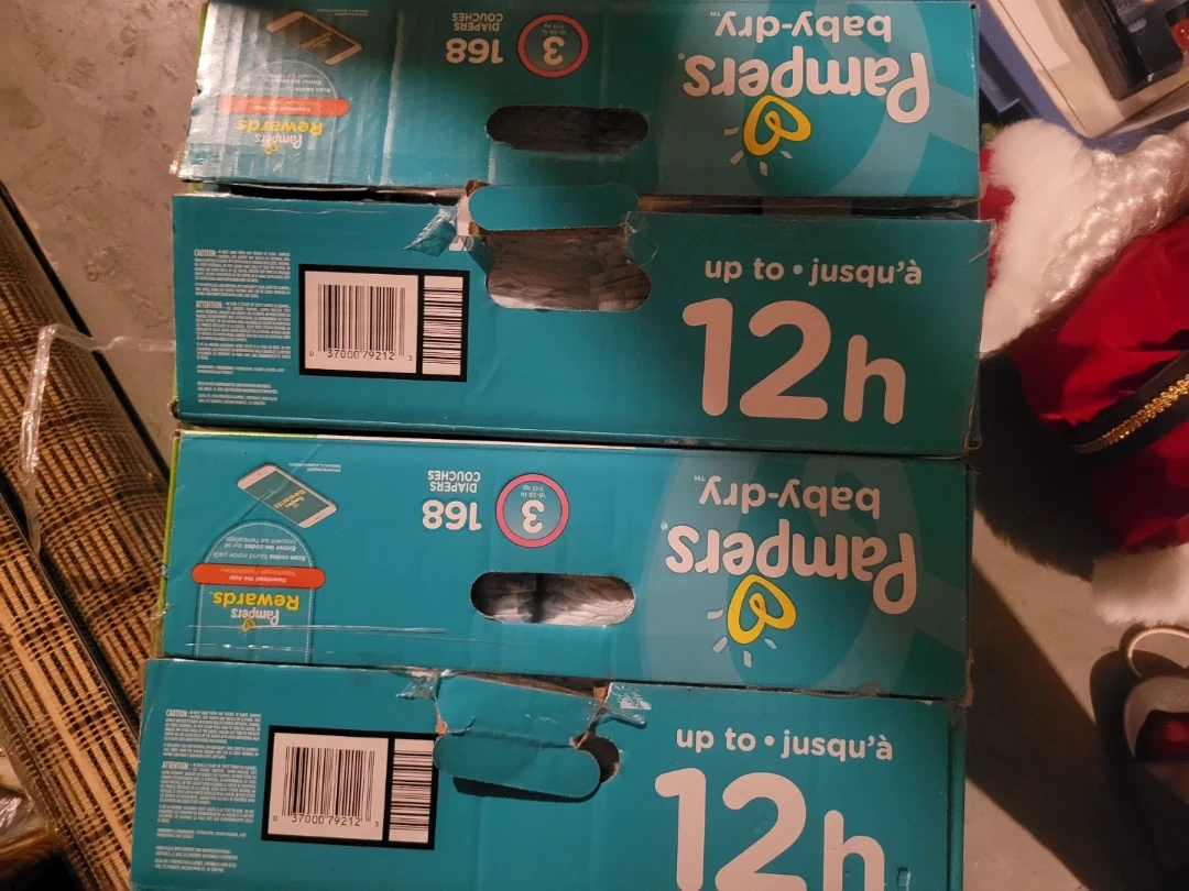 2 boxes of Pampers Baby-Dry Diapers Size 3