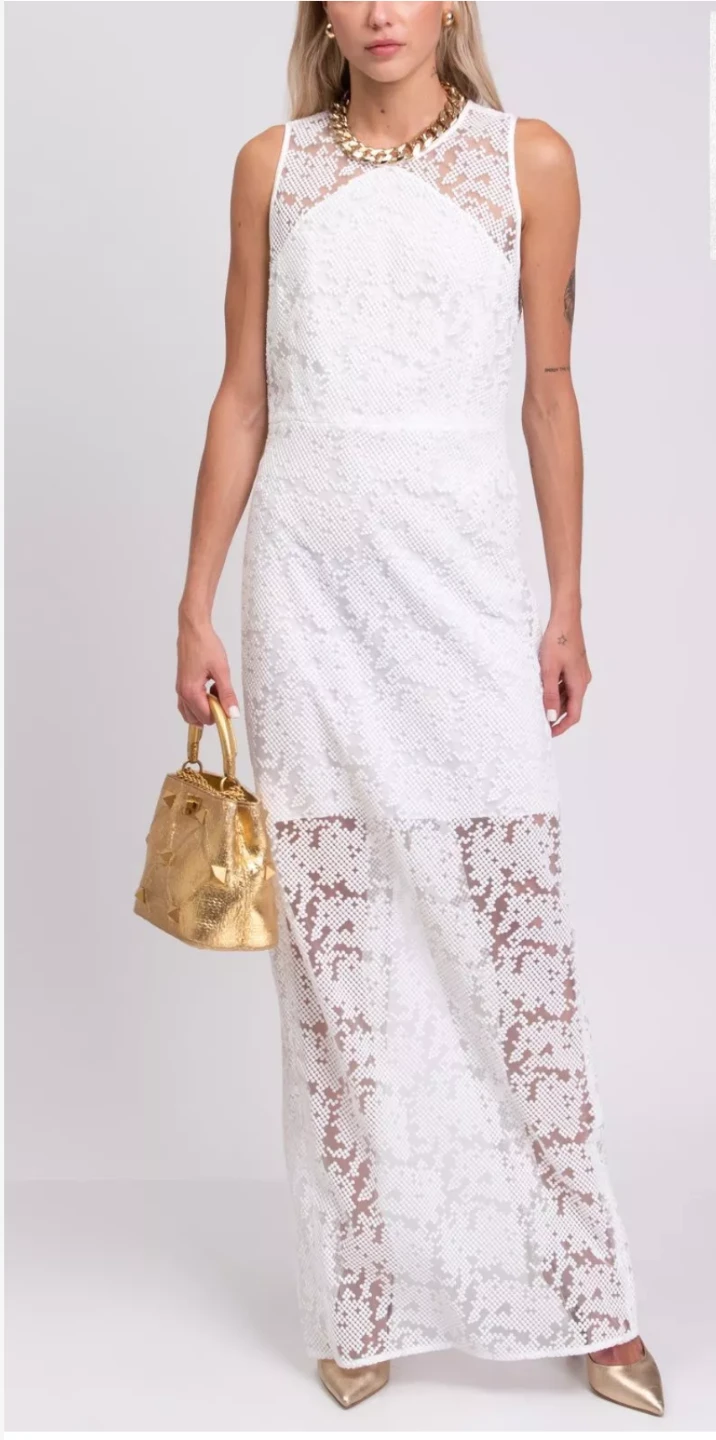 Wedding dress Diane von Furstenberg White Overlay Dress - Size M - photo 5