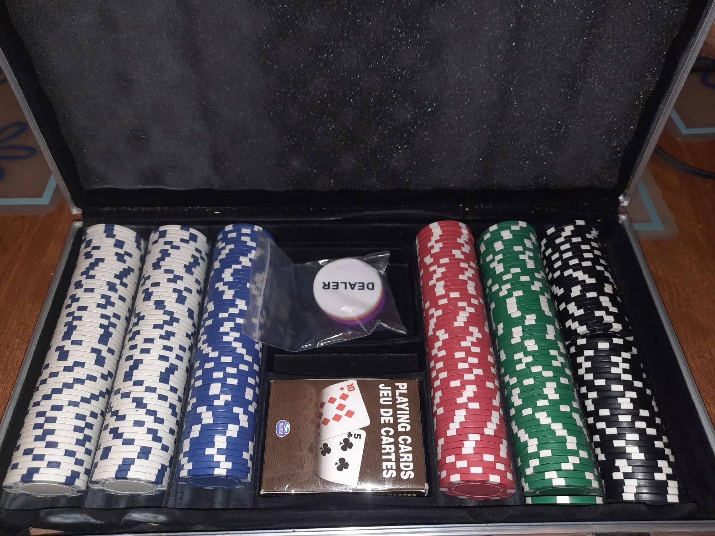 Poker Chip Set with Case and Cards