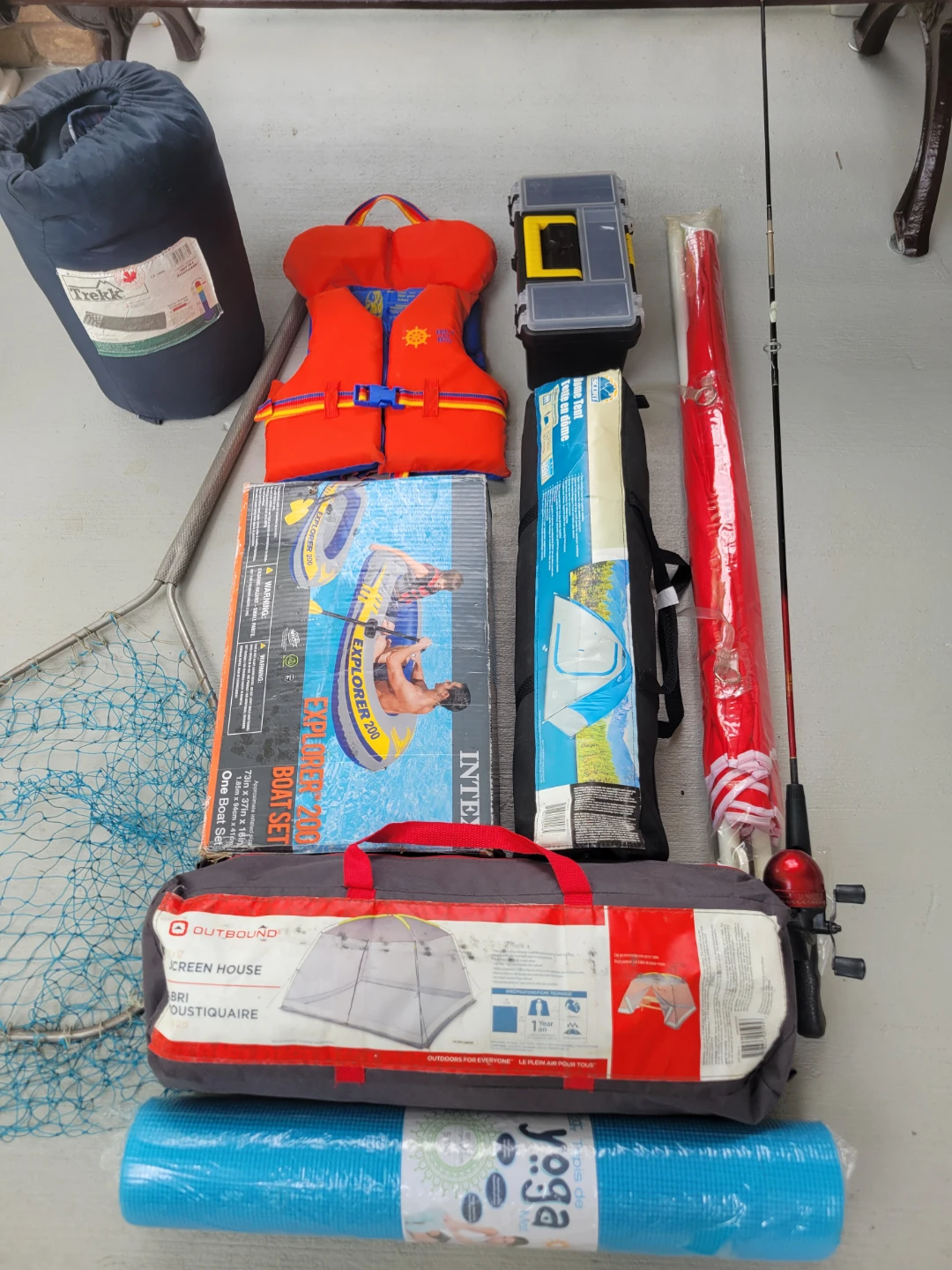 CAMPING: Tent, Boat, Fishing
