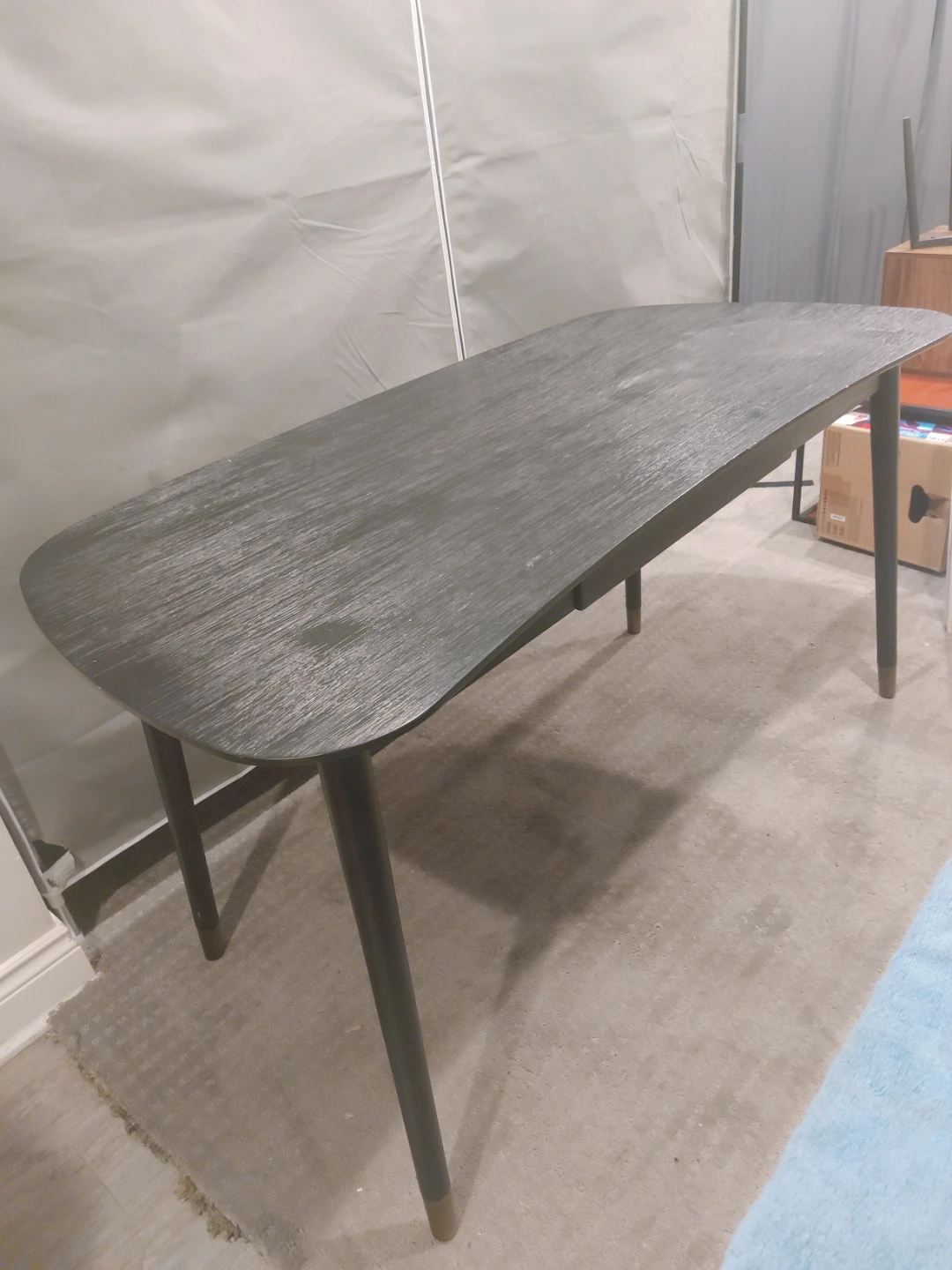 Dark Wood Writing Desk with Drawer