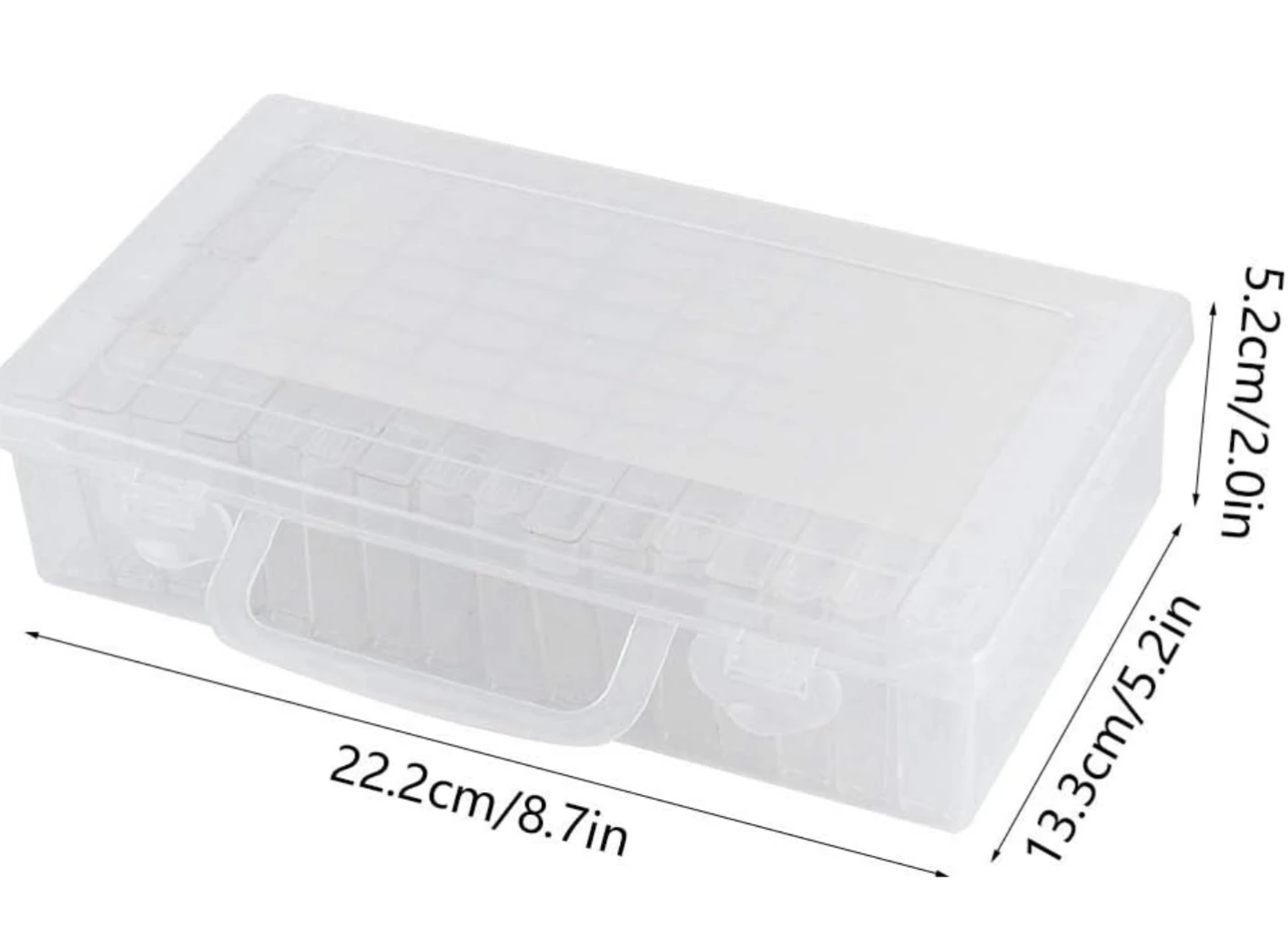 Clear Plastic Storage Case with 64 Compartments - photo 5