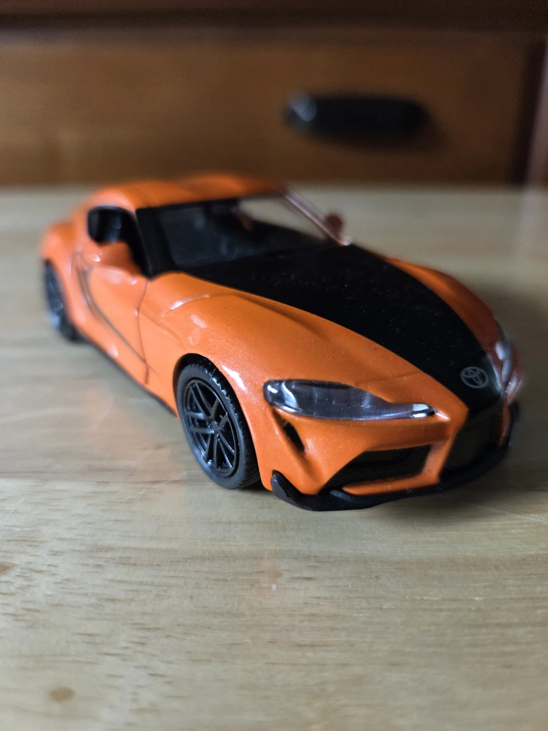 Orange 2020 Toyota Supra Toy Car