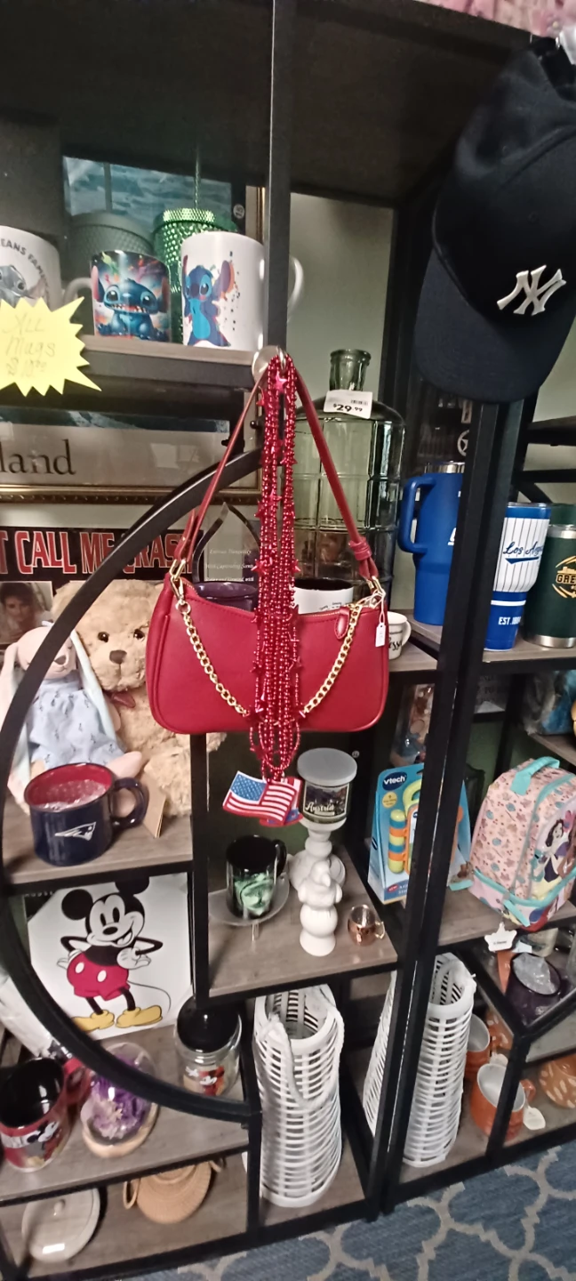 Shoulder Bag with Gold Chain Detail