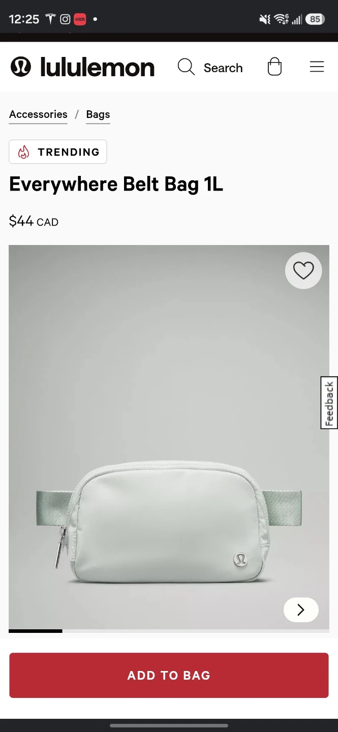 Lululemon Everywhere Belt Bag 1L