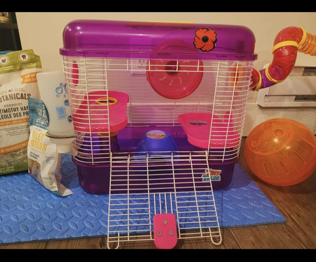 2 Cages Hamster  with Accessories and half bag of pine bedding - photo 2