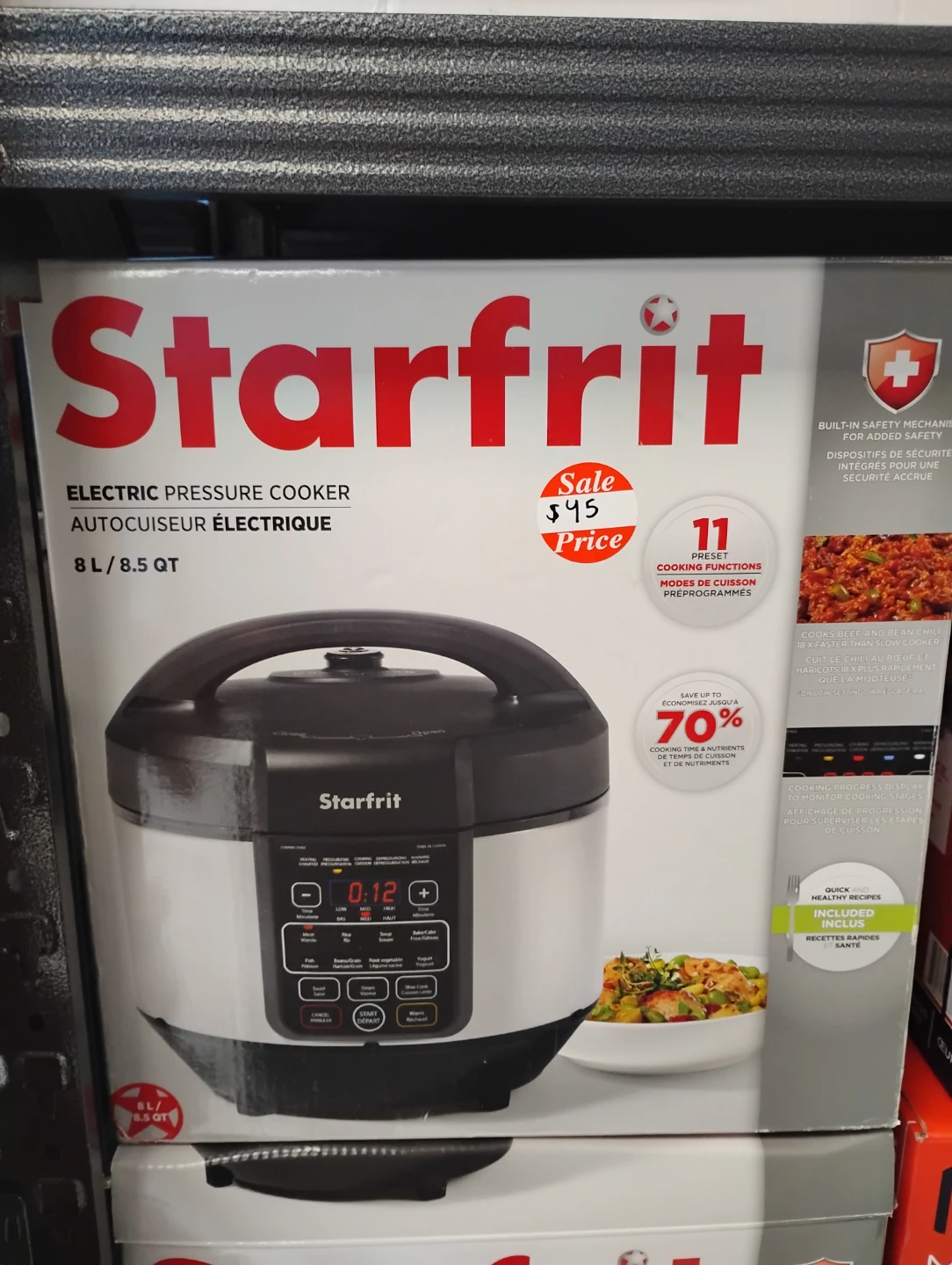 Starfrit Electric Pressure Cooker - 8L/8.5 QT